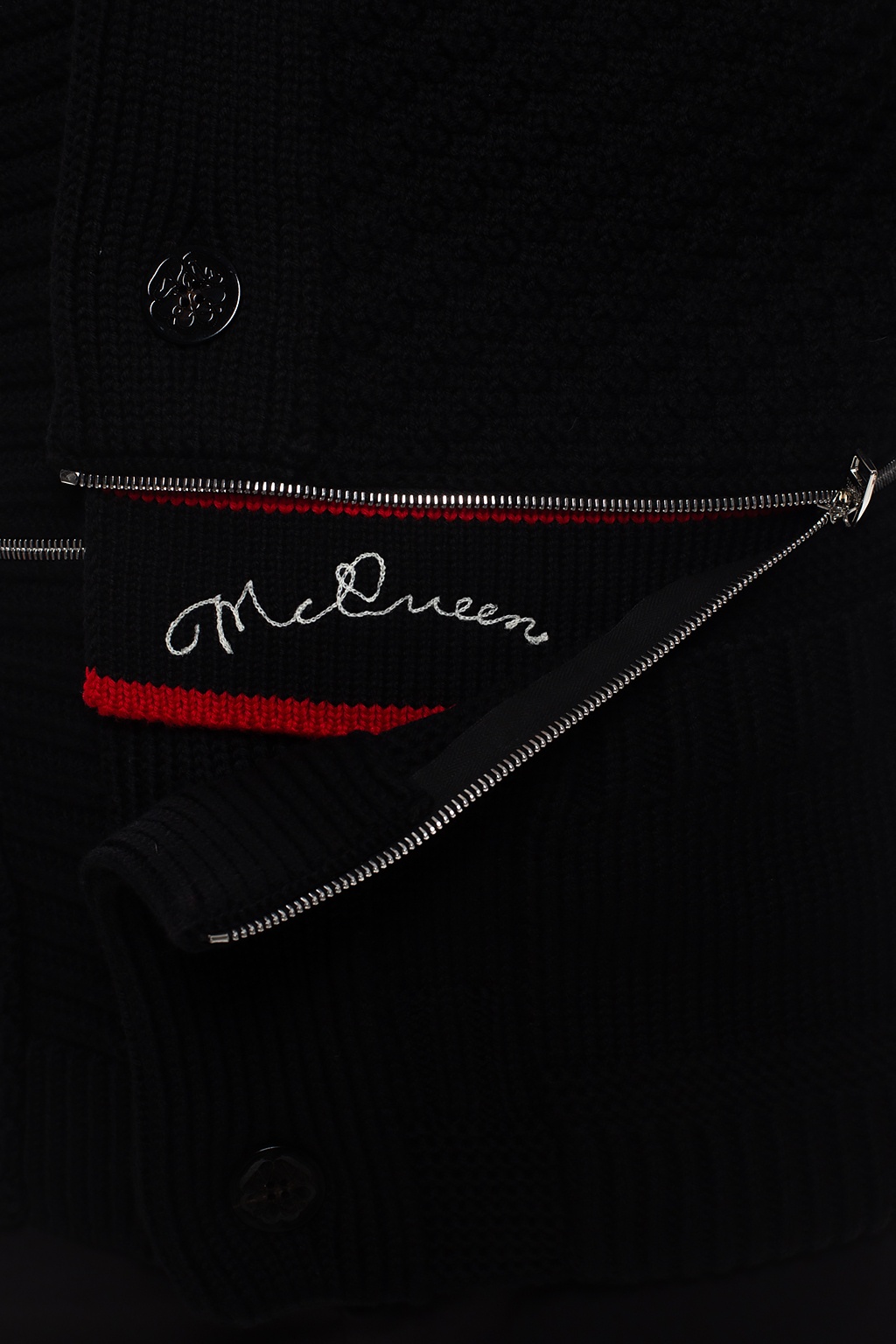 Alexander McQueen Wool cardigan with logo